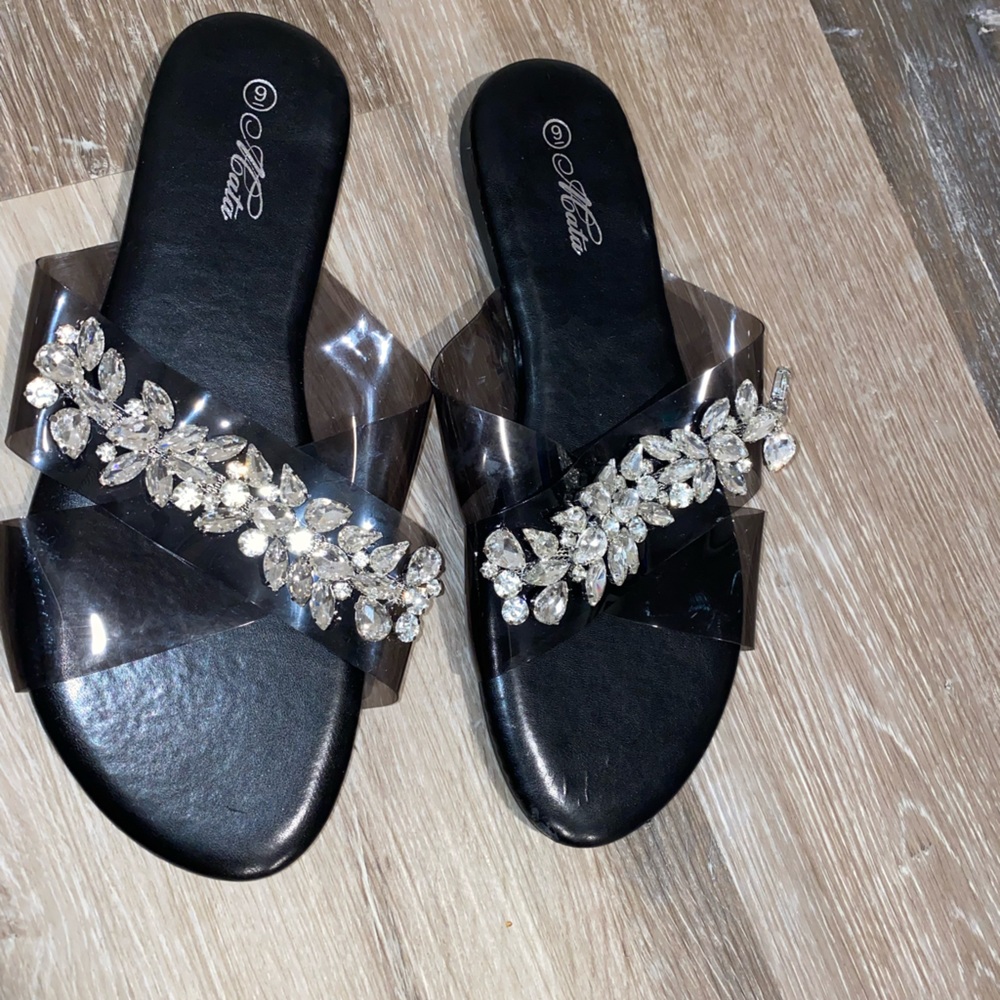 Cross Cross Bling Slides